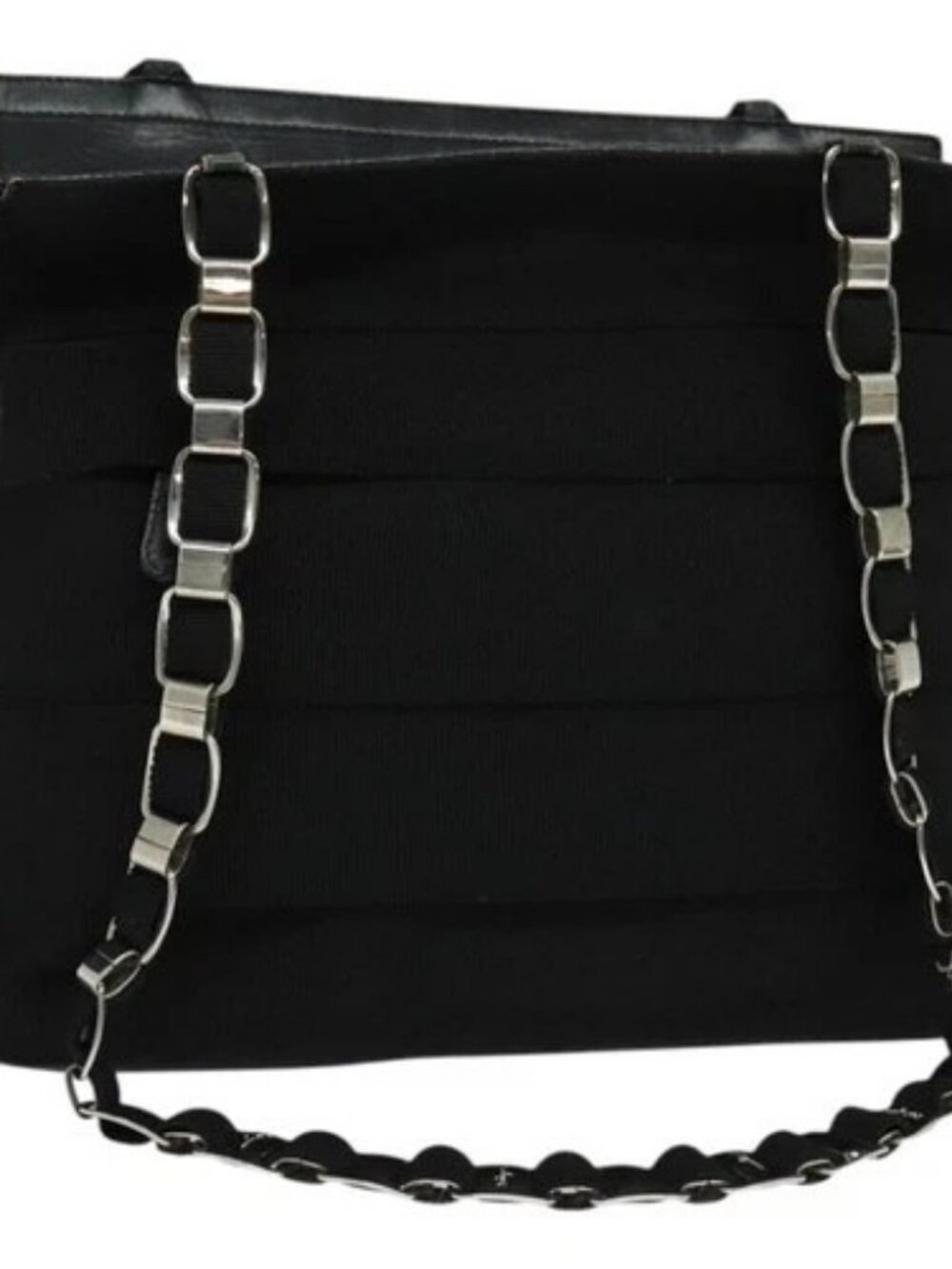 Salvatore Ferragamo Vala Shoulder Bag Canvas Black Auth fm4422
